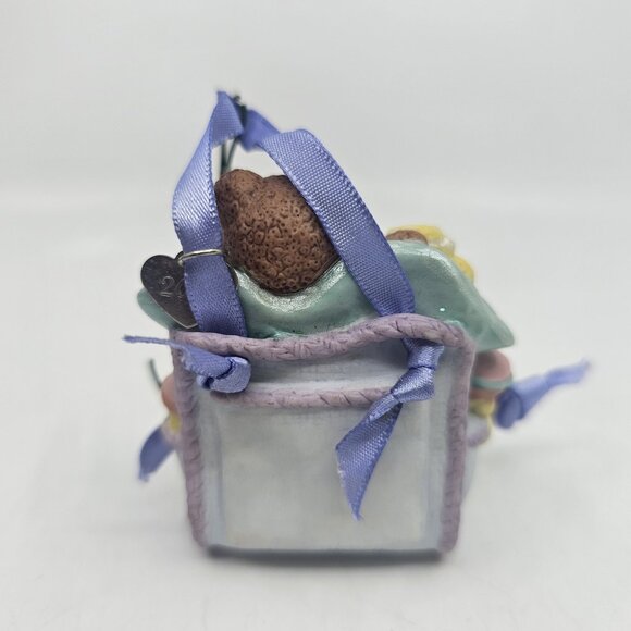 Vintage Hallmark Babys First Christmas Teddy Bear Tree Ornament Porcelain 2001 - Picture 5 of 12